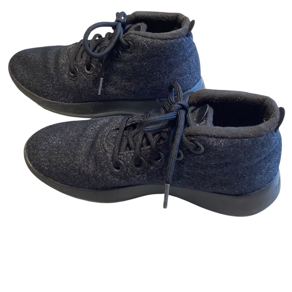 Allbirds Runner Up Mizzle Sneakers Women Sz 8 Black High Top Wool Travel EUC - Picture 3 of 9
